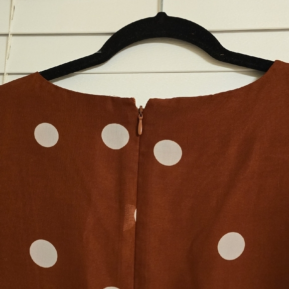 Preston & York Brown and White Long Sleeve Sheath Dress - Picture 8 of 15